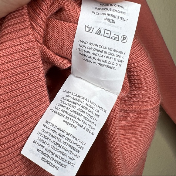 J CREW Merino Wool Wrap Sweater - Coral Rose - H715 - Sz XXS - Picture 7 of 9